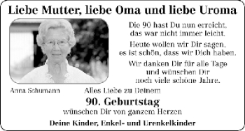 Glückwunschanzeige von Mutter  von WESER-KURIER