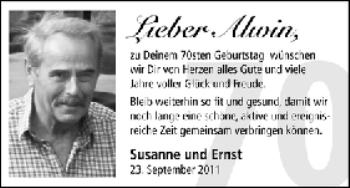 Glückwunschanzeige von Alwin  von WESER-KURIER