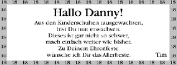 Glückwunschanzeige von Danny  von WESER-KURIER