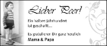 Glückwunschanzeige von Peer  von WESER-KURIER