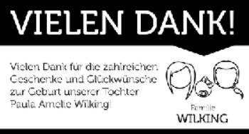 Glückwunschanzeige von Paula Amelie Wilking von WESER-KURIER
