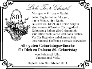 Glückwunschanzeige von Christel  von WESER-KURIER