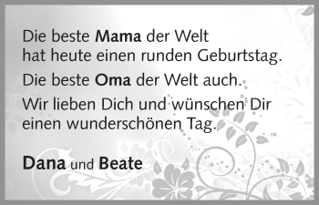Glückwunschanzeige von Mama  von WESER-KURIER