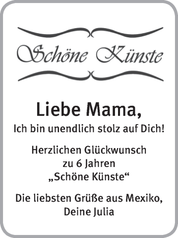 Glückwunschanzeige von Mama  von WESER-KURIER