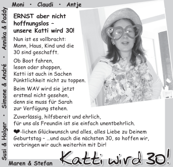 Glückwunschanzeige von Katti  von WESER-KURIER