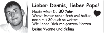 Glückwunschanzeige von Dennis  von WESER-KURIER