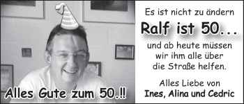 Glückwunschanzeige von Ralf  von WESER-KURIER