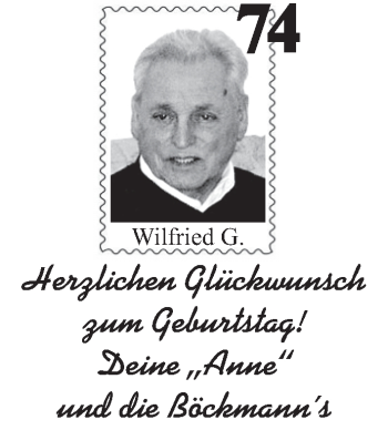 Glückwunschanzeige von Wilfried  von WESER-KURIER