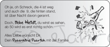 Glückwunschanzeige von Heidi  von WESER-KURIER