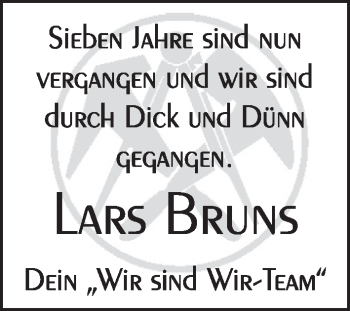 Glückwunschanzeige von Lars Bruns von WESER-KURIER