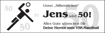 Glückwunschanzeige von Jens  von WESER-KURIER