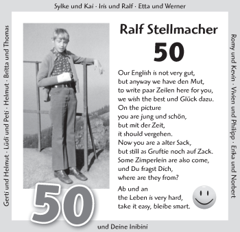 Glückwunschanzeige von Ralf Stellmacher von WESER-KURIER