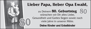 Glückwunschanzeige von Ewald  von WESER-KURIER