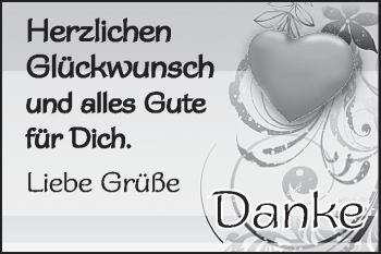Glückwunschanzeige von Herzlichen Glückwunsch  von WESER-KURIER
