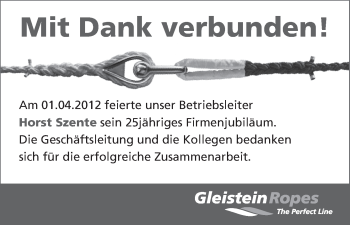 Glückwunschanzeige von Horst Szente von WESER-KURIER