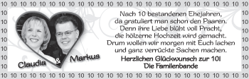 Glückwunschanzeige von Claudia und Markus  von WESER-KURIER