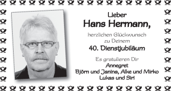 Glückwunschanzeige von Hans Hermann  von WESER-KURIER