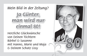 Glückwunschanzeige von Günter  von WESER-KURIER