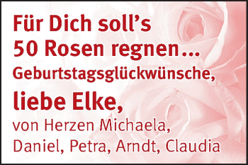 Glückwunschanzeige von Elke  von WESER-KURIER