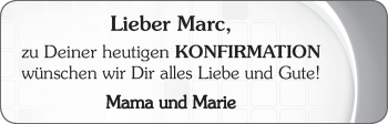 Glückwunschanzeige von Marc  von WESER-KURIER
