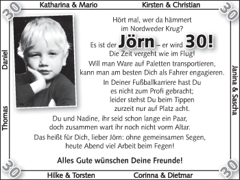 Glückwunschanzeige von Jörn  von WESER-KURIER