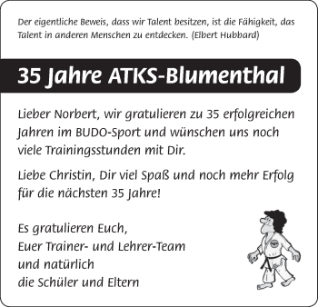 Glückwunschanzeige von Norbert  von WESER-KURIER