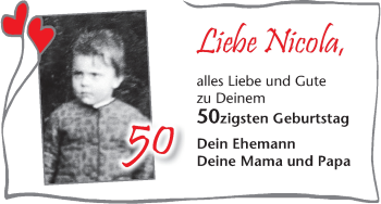 Glückwunschanzeige von Nicola Dolch von WESER-KURIER