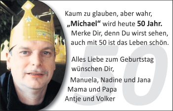 Glückwunschanzeige von Michael Döring von WESER-KURIER