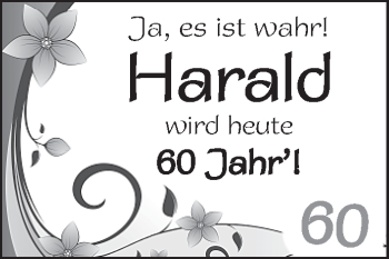 Glückwunschanzeige von Harald  von WESER-KURIER
