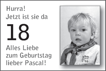 Glückwunschanzeige von Pascal  von WESER-KURIER