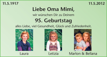 Glückwunschanzeige von Mimi  von WESER-KURIER