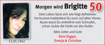Glückwunschanzeige von Brigitte  von WESER-KURIER
