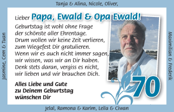 Glückwunschanzeige von Ewald  von WESER-KURIER