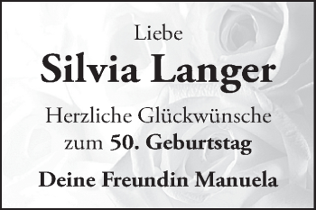 Glückwunschanzeige von Silvia Langer von WESER-KURIER