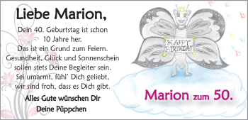 Glückwunschanzeige von Marion  von WESER-KURIER