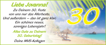 Glückwunschanzeige von Jovanna  von WESER-KURIER