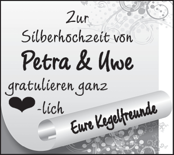 Glückwunschanzeige von Petra und Uwe  von WESER-KURIER