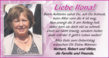 Glückwunschanzeige von Ilona  von WESER-KURIER