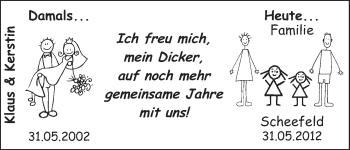 Glückwunschanzeige von Klaus und Kerstin Scheefeld von WESER-KURIER