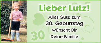 Glückwunschanzeige von Lutz  von WESER-KURIER