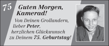 Glückwunschanzeige von Peter  von WESER-KURIER