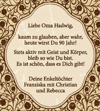 Glückwunschanzeige von Hadwig  von WESER-KURIER