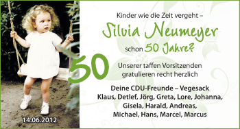 Glückwunschanzeige von Silvia Neumeyer von WESER-KURIER