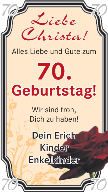 Glückwunschanzeige von Christa Walter von WESER-KURIER