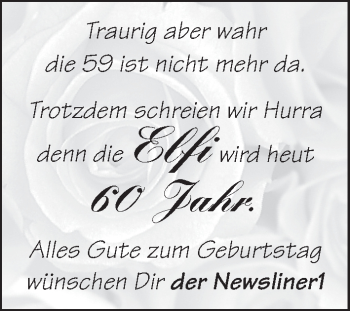 Glückwunschanzeige von Elfi  von WESER-KURIER