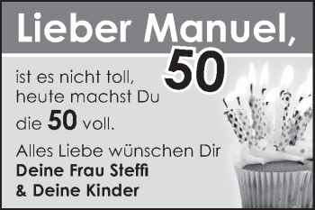 Glückwunschanzeige von Manuel  von WESER-KURIER