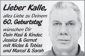 Glückwunschanzeige von Kalle  von WESER-KURIER