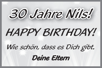Glückwunschanzeige von Nils  von WESER-KURIER