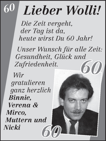 Glückwunschanzeige von Wolfgang Stolle von WESER-KURIER