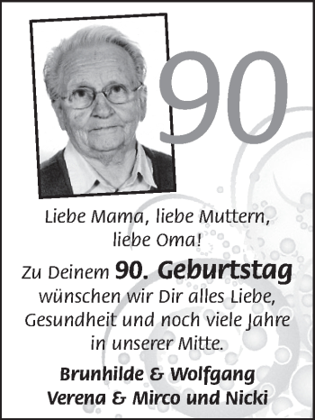 Glückwunschanzeige von Hildegard  von WESER-KURIER